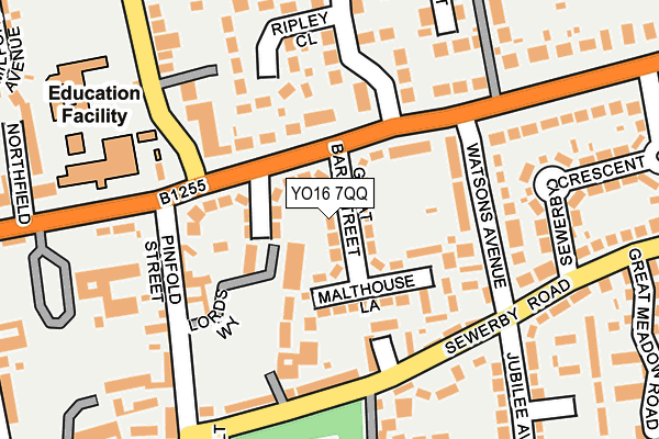 YO16 7QQ map - OS OpenMap – Local (Ordnance Survey)