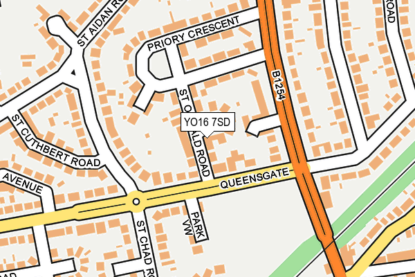 YO16 7SD map - OS OpenMap – Local (Ordnance Survey)