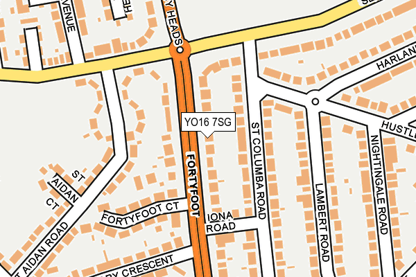 YO16 7SG map - OS OpenMap – Local (Ordnance Survey)