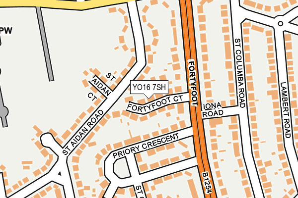 YO16 7SH map - OS OpenMap – Local (Ordnance Survey)
