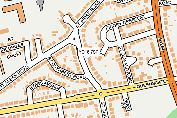 YO16 7SP map - OS OpenMap – Local (Ordnance Survey)