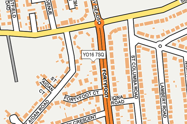 YO16 7SQ map - OS OpenMap – Local (Ordnance Survey)