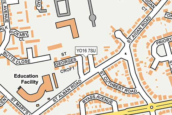 YO16 7SU map - OS OpenMap – Local (Ordnance Survey)