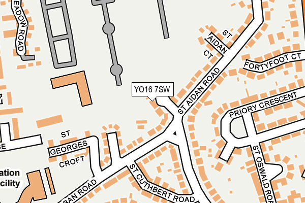 YO16 7SW map - OS OpenMap – Local (Ordnance Survey)