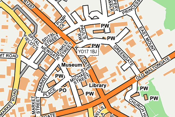 YO17 1BJ map - OS OpenMap – Local (Ordnance Survey)