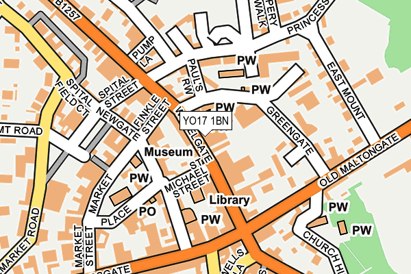 YO17 1BN map - OS OpenMap – Local (Ordnance Survey)
