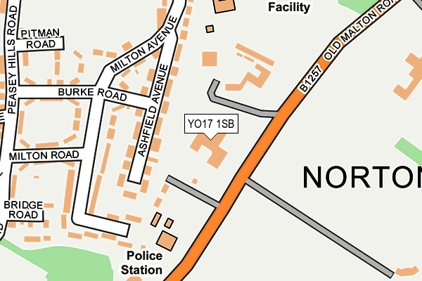YO17 1SB map - OS OpenMap – Local (Ordnance Survey)