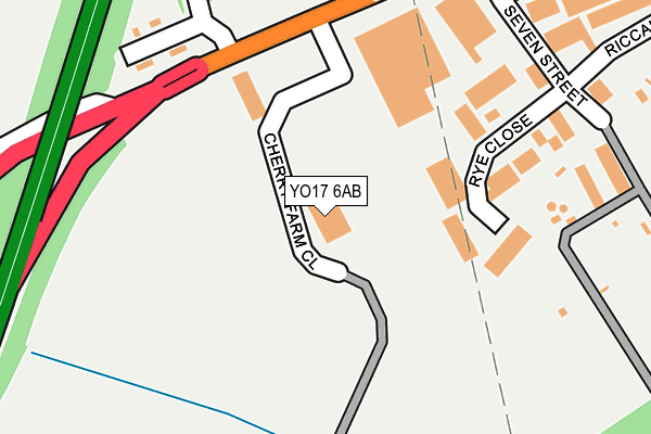 YO17 6AB map - OS OpenMap – Local (Ordnance Survey)