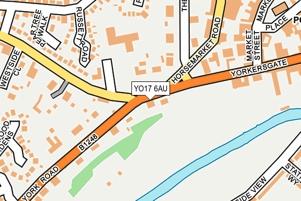 YO17 6AU map - OS OpenMap – Local (Ordnance Survey)