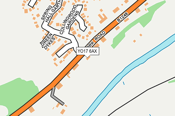 YO17 6AX map - OS OpenMap – Local (Ordnance Survey)