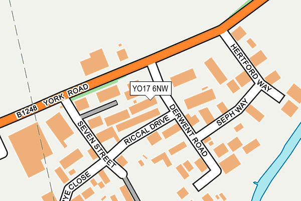 YO17 6NW map - OS OpenMap – Local (Ordnance Survey)