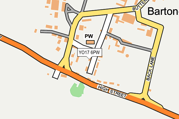 YO17 6PW map - OS OpenMap – Local (Ordnance Survey)