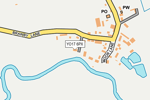 YO17 6PX map - OS OpenMap – Local (Ordnance Survey)