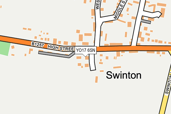 YO17 6SN map - OS OpenMap – Local (Ordnance Survey)