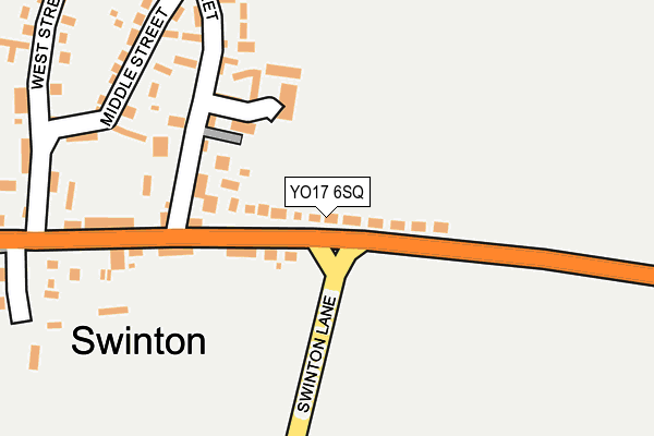 YO17 6SQ map - OS OpenMap – Local (Ordnance Survey)