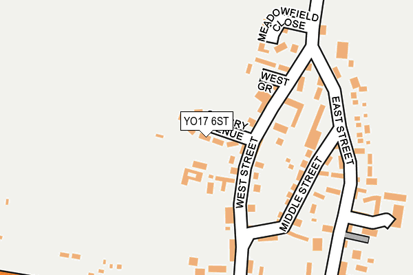 YO17 6ST map - OS OpenMap – Local (Ordnance Survey)