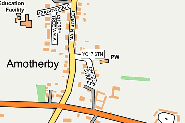 YO17 6TN map - OS OpenMap – Local (Ordnance Survey)