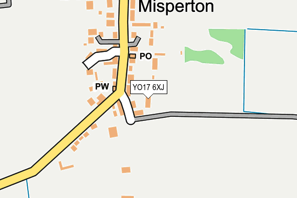 YO17 6XJ map - OS OpenMap – Local (Ordnance Survey)