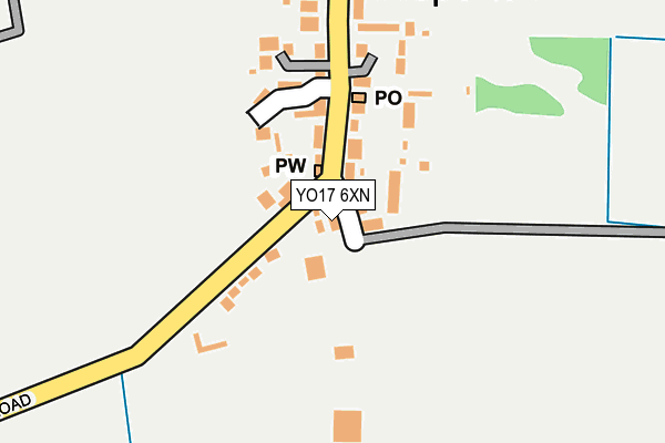 YO17 6XN map - OS OpenMap – Local (Ordnance Survey)
