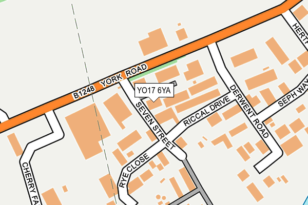 YO17 6YA map - OS OpenMap – Local (Ordnance Survey)