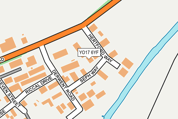 YO17 6YF map - OS OpenMap – Local (Ordnance Survey)