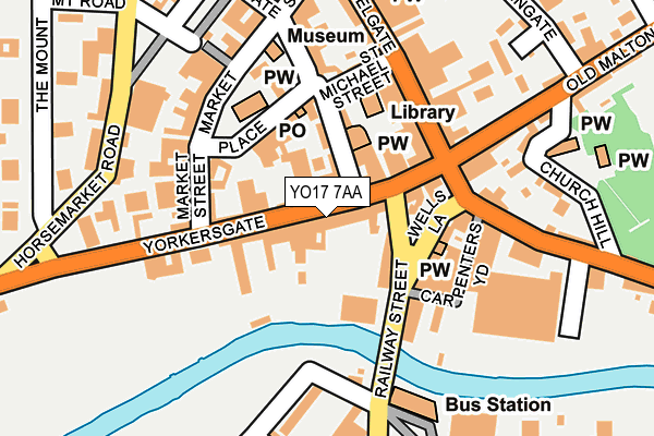 YO17 7AA map - OS OpenMap – Local (Ordnance Survey)