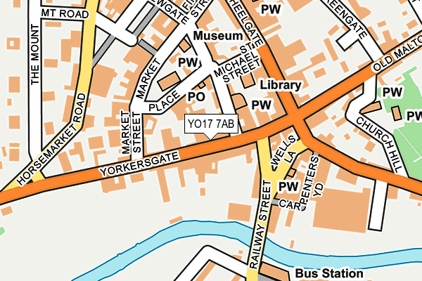YO17 7AB map - OS OpenMap – Local (Ordnance Survey)