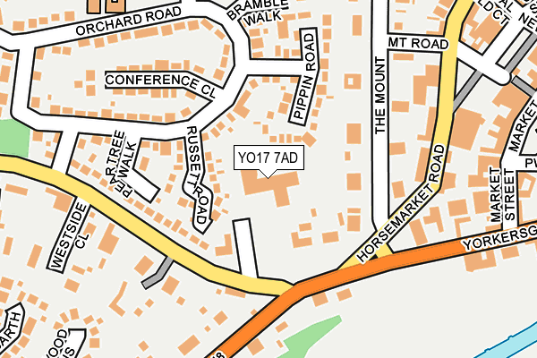 YO17 7AD map - OS OpenMap – Local (Ordnance Survey)