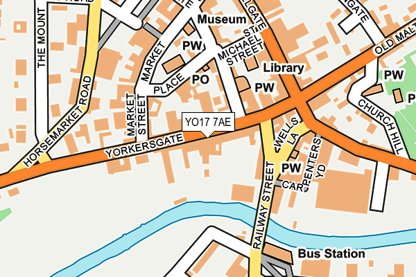 YO17 7AE map - OS OpenMap – Local (Ordnance Survey)