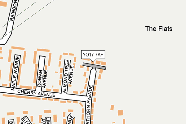 YO17 7AF map - OS OpenMap – Local (Ordnance Survey)