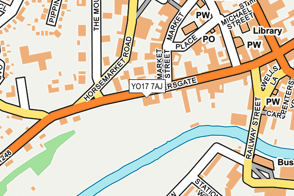 YO17 7AJ map - OS OpenMap – Local (Ordnance Survey)