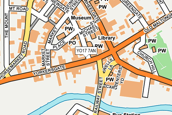 YO17 7AN map - OS OpenMap – Local (Ordnance Survey)