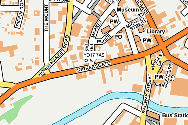 YO17 7AS map - OS OpenMap – Local (Ordnance Survey)