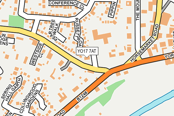 YO17 7AT map - OS OpenMap – Local (Ordnance Survey)
