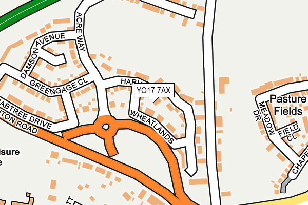 YO17 7AX map - OS OpenMap – Local (Ordnance Survey)