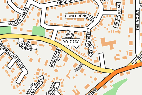 YO17 7AY map - OS OpenMap – Local (Ordnance Survey)