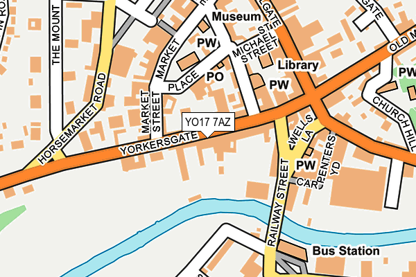 YO17 7AZ map - OS OpenMap – Local (Ordnance Survey)