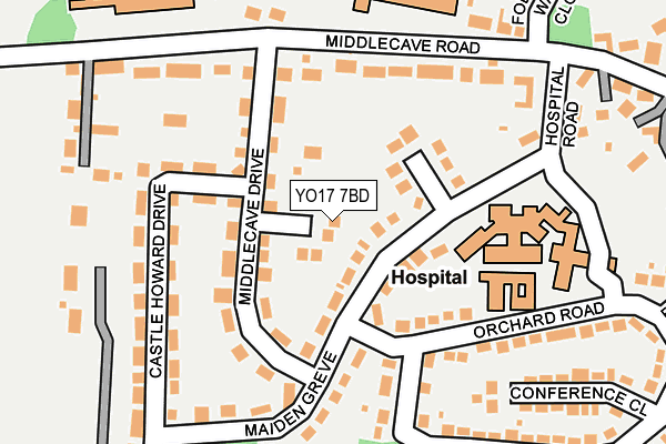 YO17 7BD map - OS OpenMap – Local (Ordnance Survey)