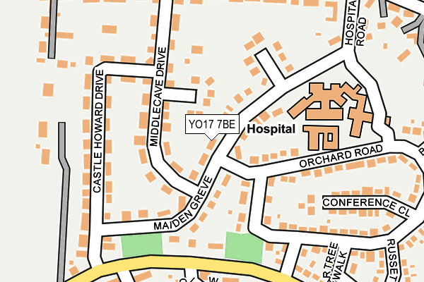 YO17 7BE map - OS OpenMap – Local (Ordnance Survey)
