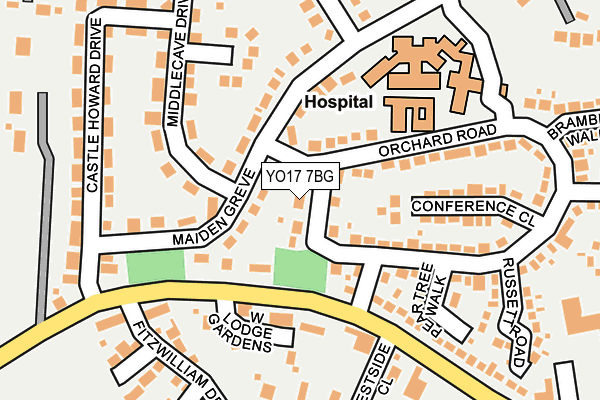 YO17 7BG map - OS OpenMap – Local (Ordnance Survey)