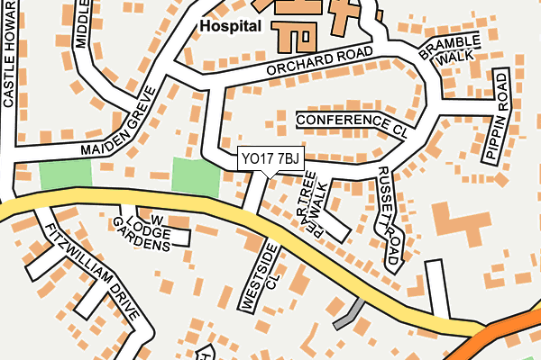 YO17 7BJ map - OS OpenMap – Local (Ordnance Survey)