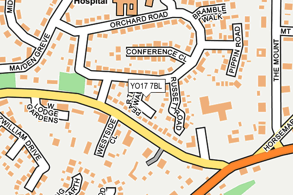 YO17 7BL map - OS OpenMap – Local (Ordnance Survey)