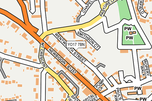 YO17 7BN map - OS OpenMap – Local (Ordnance Survey)