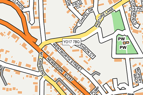 YO17 7BQ map - OS OpenMap – Local (Ordnance Survey)