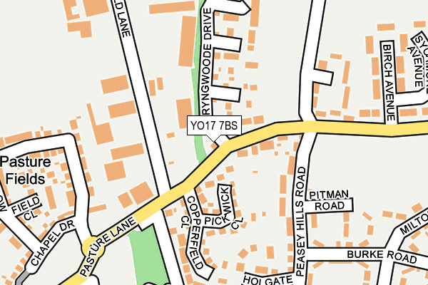 YO17 7BS map - OS OpenMap – Local (Ordnance Survey)