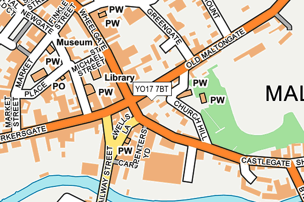 YO17 7BT map - OS OpenMap – Local (Ordnance Survey)
