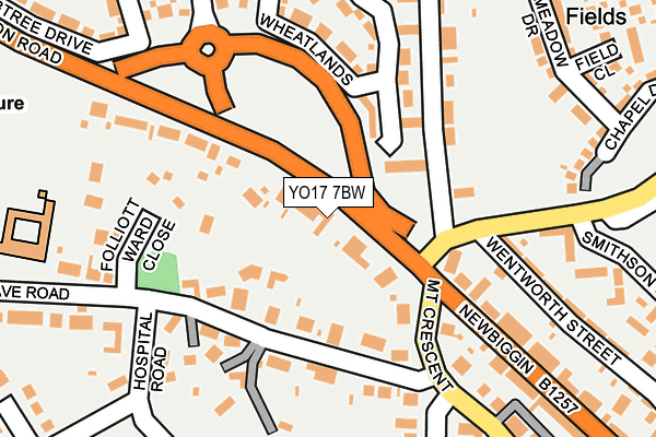 YO17 7BW map - OS OpenMap – Local (Ordnance Survey)