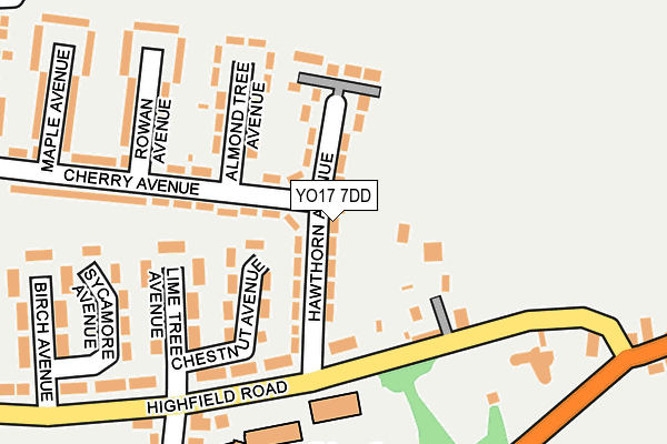 YO17 7DD map - OS OpenMap – Local (Ordnance Survey)