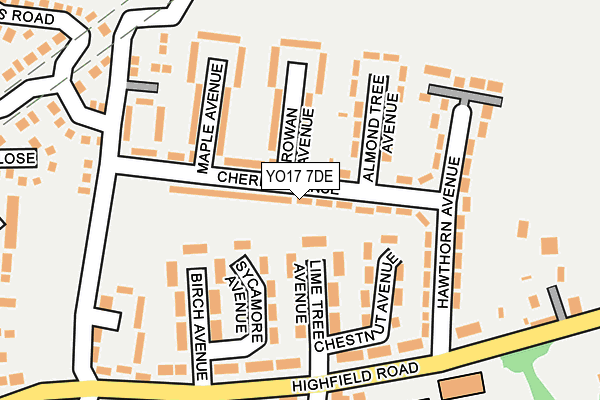 YO17 7DE map - OS OpenMap – Local (Ordnance Survey)