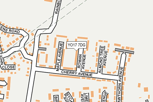 YO17 7DG map - OS OpenMap – Local (Ordnance Survey)